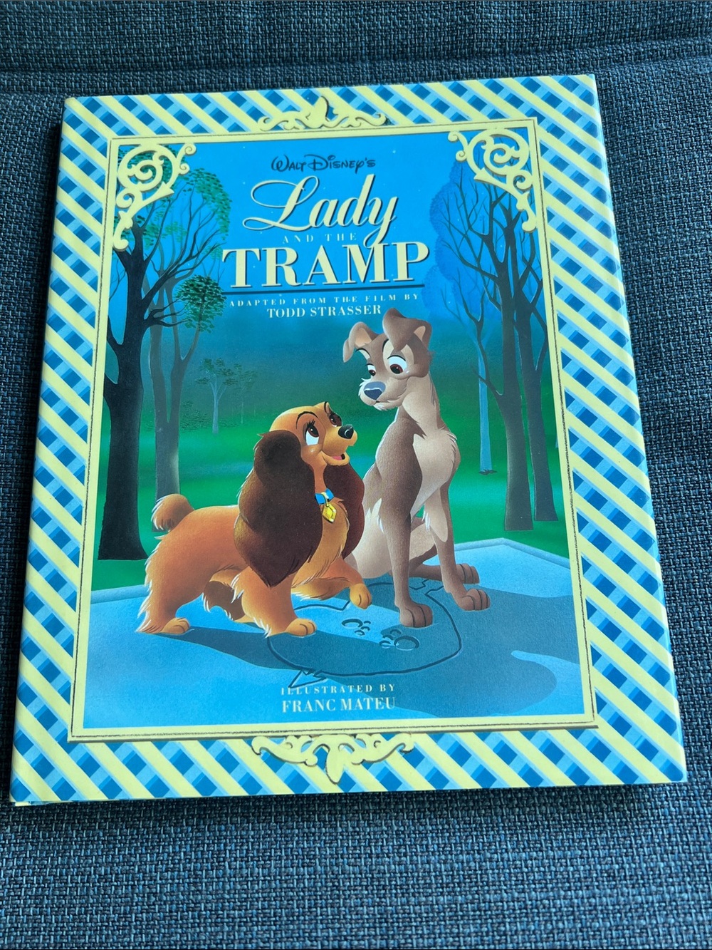 Walt Disney's Lady and the Tramp Illustrated Book - Blue Cover